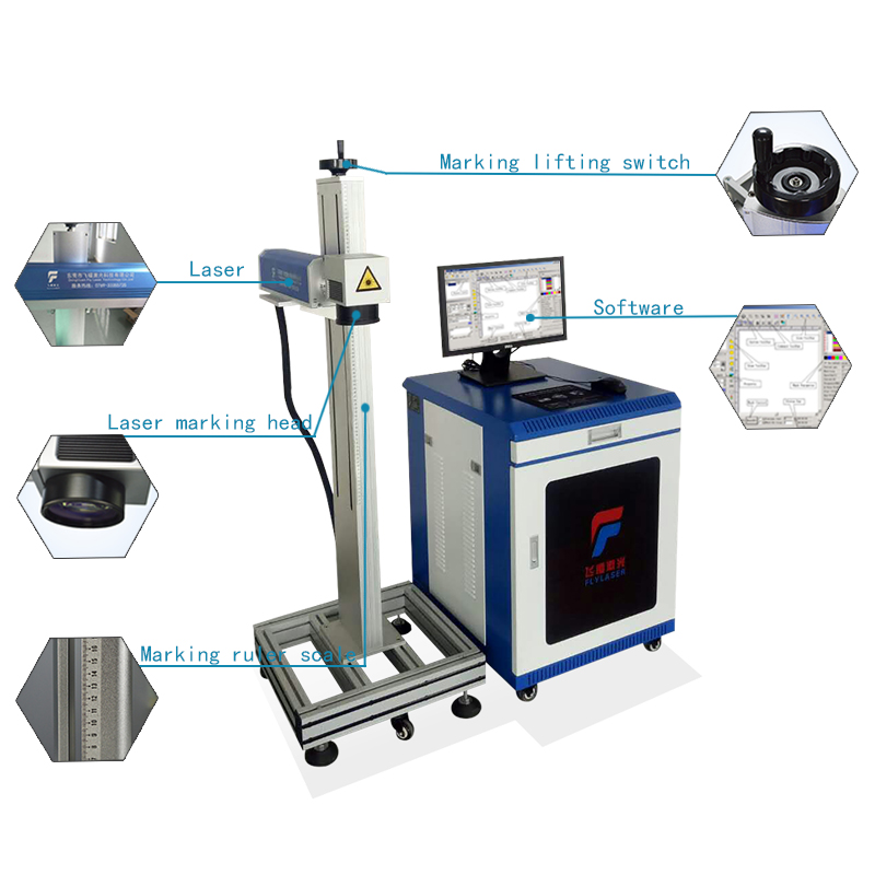 50w fiber laser marking engraving machine